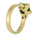 14K Yellow Gold Peridot and Moissanite Engagement Ring