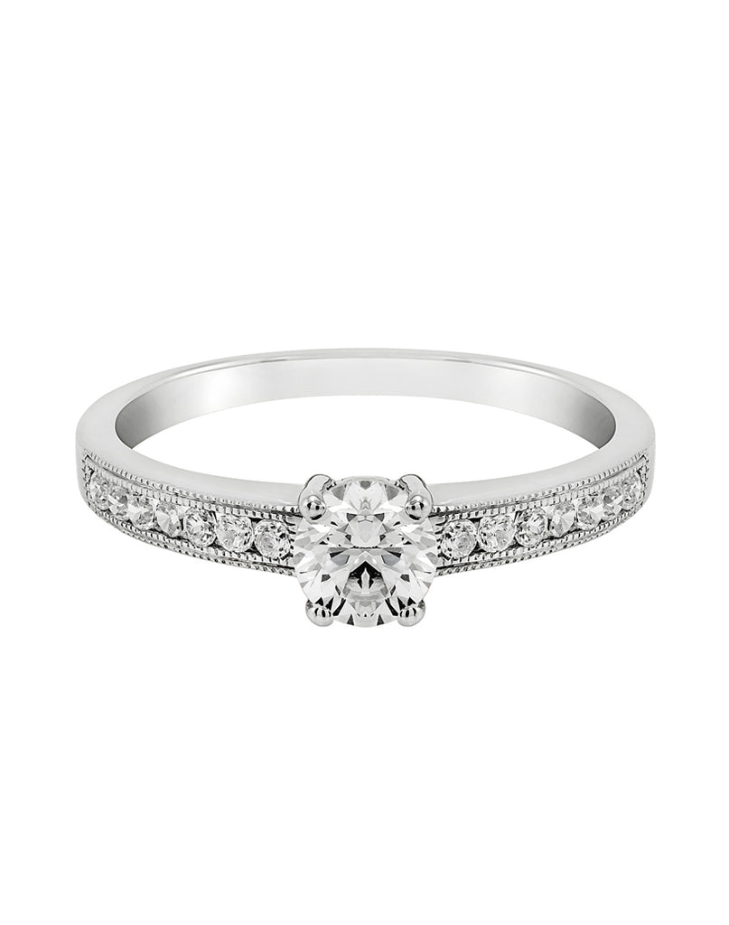14K White Gold and Diamond Tesori Engagement Ring