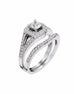 14K White Gold and Halo Diamond Tesori Engagement Ring