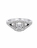 14K White Gold and Halo Diamond Tesori Engagement Ring