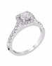 14K White Gold and Halo Diamond Tesori Engagement Ring