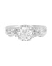 14K White Gold and Halo Diamond Tesori Engagement Ring