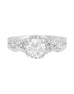 14K White Gold and Halo Diamond Tesori Engagement Ring