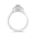 14K White Gold Round Diamond Swirl Fashion Ring