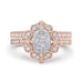 14K Two-Tone Gold Round Cut Diamond Engagement Ring