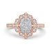 14K Two-Tone Gold Round Cut Diamond Engagement Ring