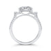 14K White Gold Round & Baguette Diamond Engagement Ring