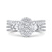 14K White Gold Round & Baguette Diamond Engagement Ring