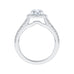 14K White Gold Round Diamond Halo Vintage Engagement Ring