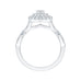 14K White Gold Round Diamond Double Halo Engagement Ring