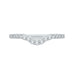 14K White Gold Round Diamond Half-Eternity Wedding Band