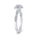 14K White Gold Round Diamond Halo Engagement Ring