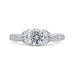 14K White Gold Floral Diamond Engagement Ring