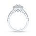 14K White Gold Cushion Diamond Double Halo Engagement Ring