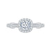 Cushion Cut Halo Diamond Engagement Ring In 14K White Gold