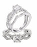 14K White Gold and Diamond Tesori Infinity Engagement Ring