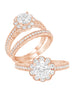 Vintage 14K White Gold and Round Halo Diamond Engagement Ring