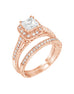 Vintage 14K White Gold and Cushion Halo Diamond Engagement Ring