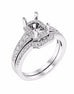 14K White Gold and Halo Diamond Tesori Engagement Ring