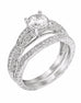Vintage 14K White Gold and Diamond Infinity Engagement Ring