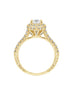 Vintage 14K White Gold and Halo Diamond Tesori Engagement Ring