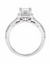 14K White Gold and Halo Diamond Infinity Engagement Ring