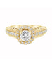 Vintage 14K White Gold and Halo Diamond Tesori Engagement Ring