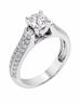 14K White Gold and Diamond Engagement Ring