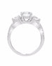 3 Stone 14K White Gold and Diamond Infinity Engagement Ring