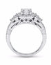 14K White Gold and Halo Diamond Tesori Infinity Engagement Ring