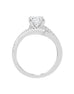 14K White Gold and Diamond Bypass Engagement Ring