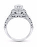 Vintage 14K White Gold and Round Halo Diamond Engagement Ring