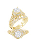 Vintage 14K White Gold and Round Halo Diamond Engagement Ring