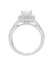 14K White Gold and Halo Diamond Infinity  Engagement Ring