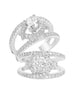 14K White Gold and Diamond Split Shank Engagement Ring