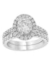 14K White Gold and Halo Diamond Engagement Ring