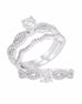 14K White Gold and Diamond Infinity Engagement Ring