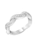 Stackable 14K White Gold and Diamond Infinity Wedding Band