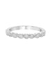 Stackable 14K White Gold and Diamond Wedding Band