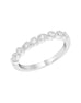 Stackable 14K White Gold and Diamond Wedding Band