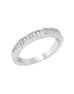 Stackable 14K White Gold and Diamond Wedding Band
