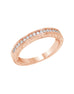 Stackable 14K White Gold and Diamond Wedding Band