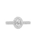 Vintage 14K White with Rose Gold and Halo Diamond Tesori Engagement Ring