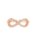 14K White Gold and Diamond Infinity Wedding Band