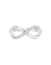 14K White Gold and Diamond Infinity Wedding Band