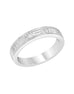 Stackable 14K White Gold and Diamond Wedding Band