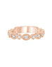 Stackable 14K White Gold and Diamond Wedding Band