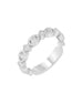 Stackable 14K White Gold and Diamond Wedding Band