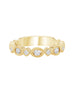 Stackable 14K White Gold and Diamond Wedding Band