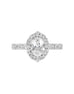 Vintage 14K White Gold and Halo Diamond Engagement Ring